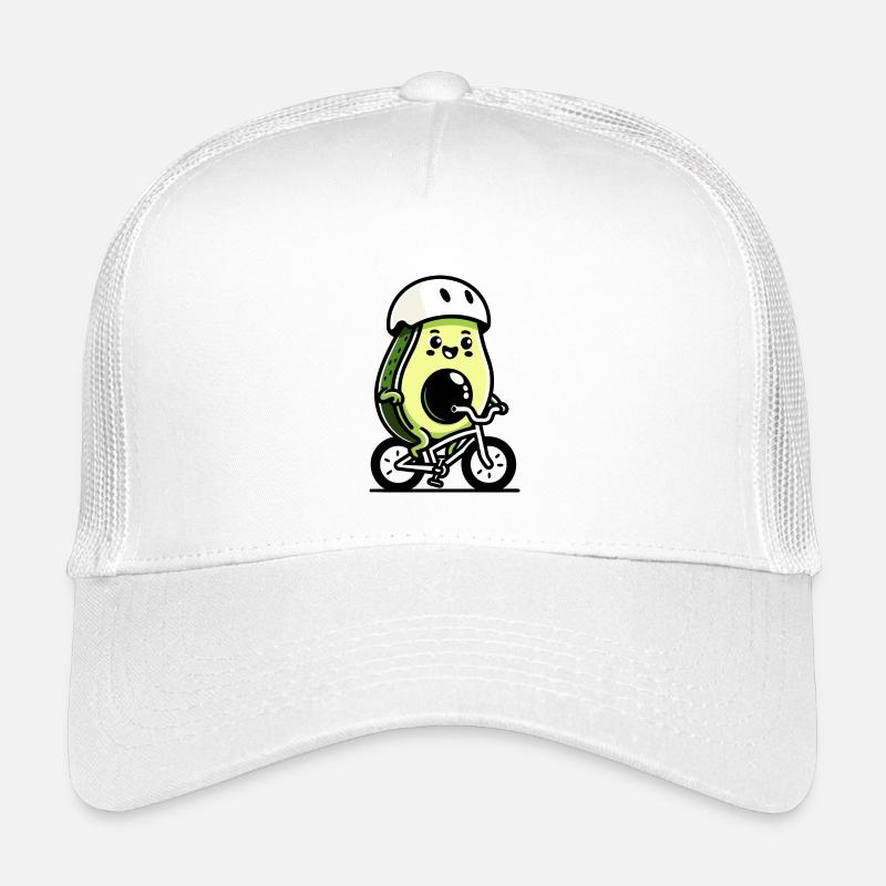 Tretgrube: Die Rad-Avocado - Kinder Trucker-Cap - Weiß