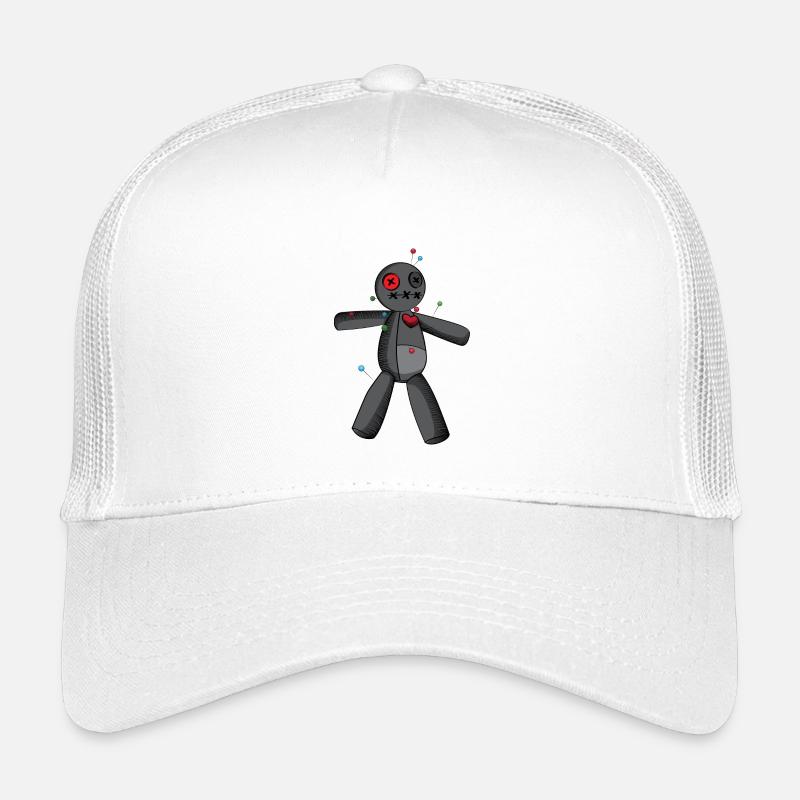 Phasmophobia Voodoo Puppe in schwarz - Kinder Trucker-Cap - Weiß