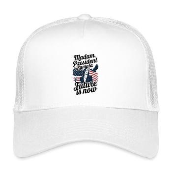 MADAM PRESIDENT KAMALA, FUTURE IS NOW - Kids’ Trucker Cap - white - Front