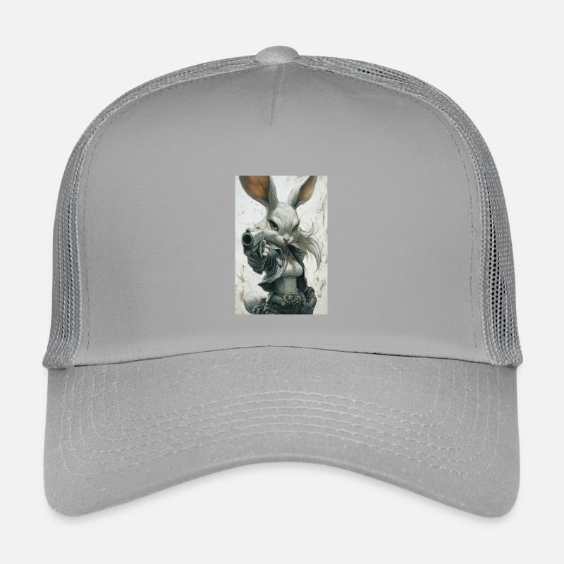 Urban Rabbit with Pistol Kids’ Trucker Cap