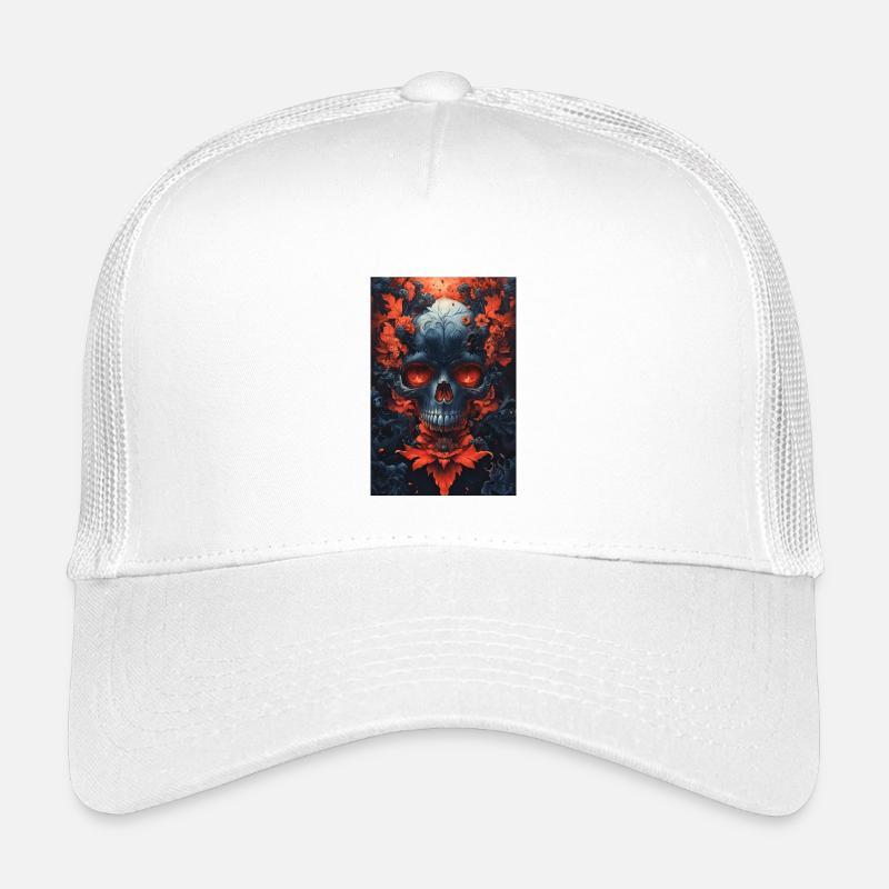 Art de crânes rouge sang Casquette trucker enfant