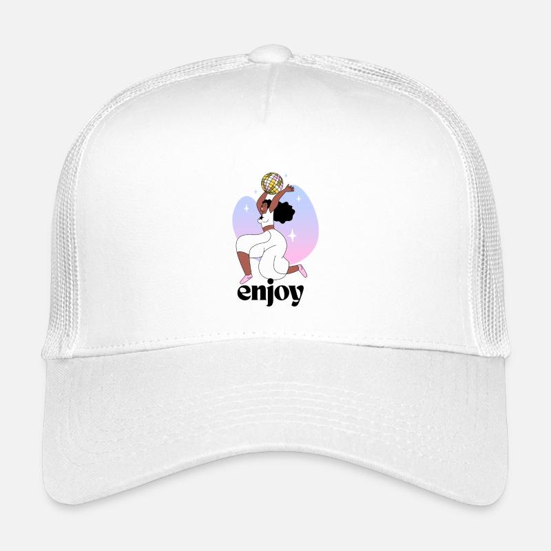 Tanzendes Mädchen mit Discoball-Illustration Kinder Trucker-Cap