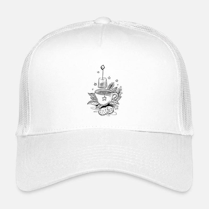Tee Teetasse mit Earl Grey und Teebeutel Kinder Trucker-Cap