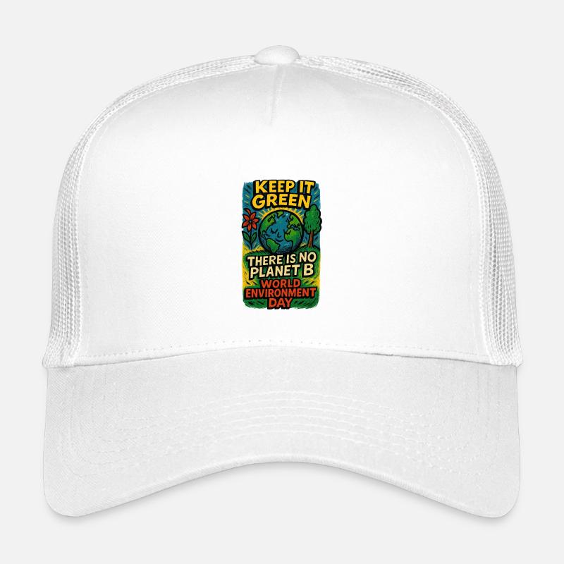 Erdbewusstsein Earth Day Design - Kinder Trucker-Cap - Weiß