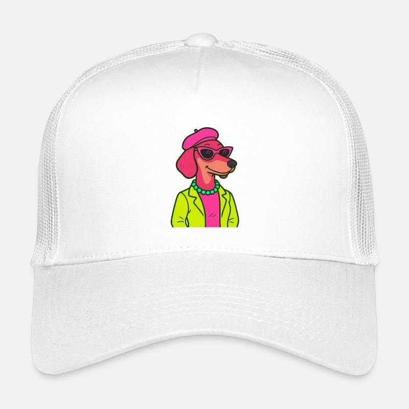 Neon Dackel Dame Kinder Trucker-Cap