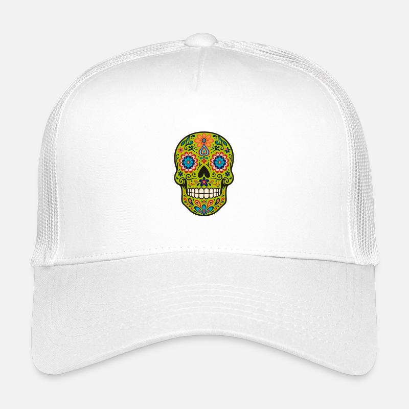 Calavera Loco – Der wilde Zuckerschädel - Kinder Trucker-Cap - Weiß