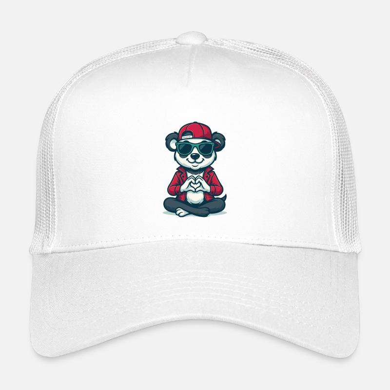 Chill Heart Panda Kinder Trucker-Cap