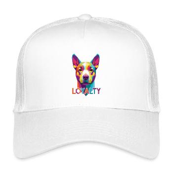 Chien coloré avec lettrage de loyauté - Casquette trucker enfant - blanc - Devant