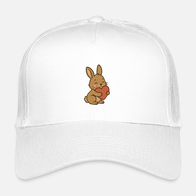 Cuddly Bunny Heart Kids’ Trucker Cap