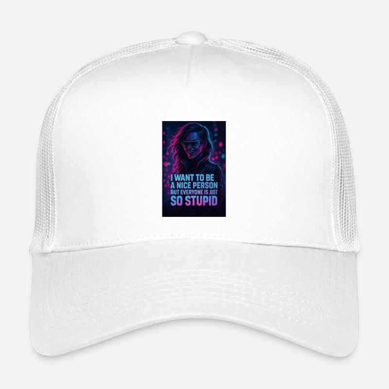 Humorvoller Neon-Design mit sarkastischem Spruch Kinder Trucker-Cap