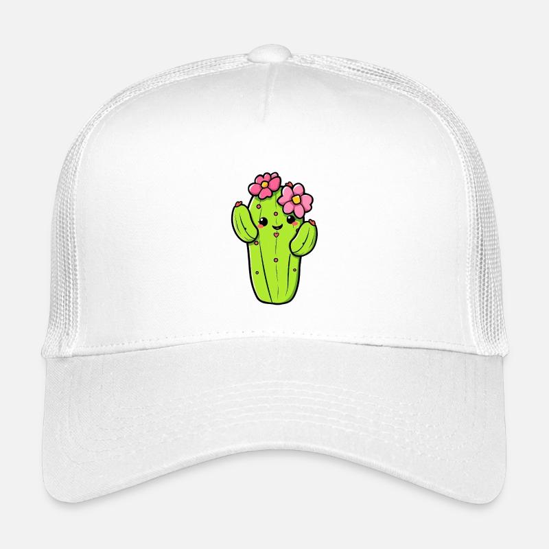Kaktus - Kinder Trucker-Cap - Weiß