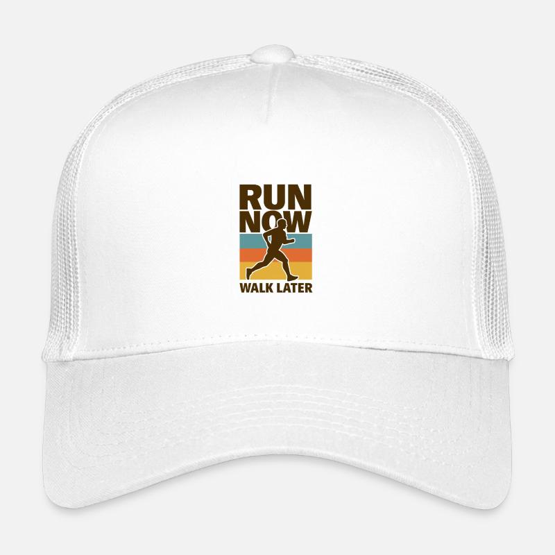 Run Now Walk Later - Kinder Trucker-Cap - Weiß