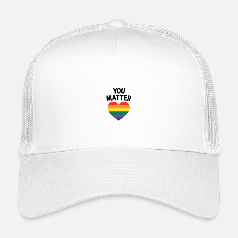 LGBTQ+ Regenbogenherz Design Kinder Trucker-Cap