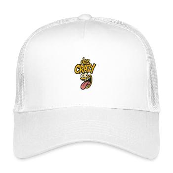 Playful comic art motif the Crazy - Kids’ Trucker Cap - white - Front