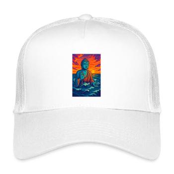 Serene Buddha by Sunset - Kids’ Trucker Cap - white - Front