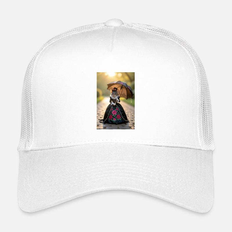 Elegante Maus im viktorianischen Kleid - Kinder Trucker-Cap - Weiß
