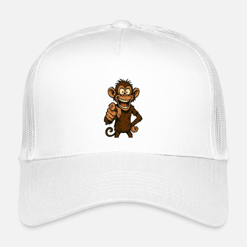 Verspielter Affe mit Lächeln Kinder Trucker-Cap