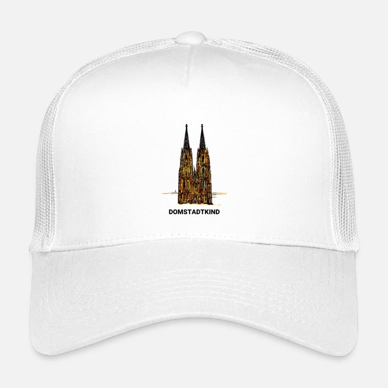 Kölner Dom - Domstadtkind - Kinder Trucker-Cap - Weiß