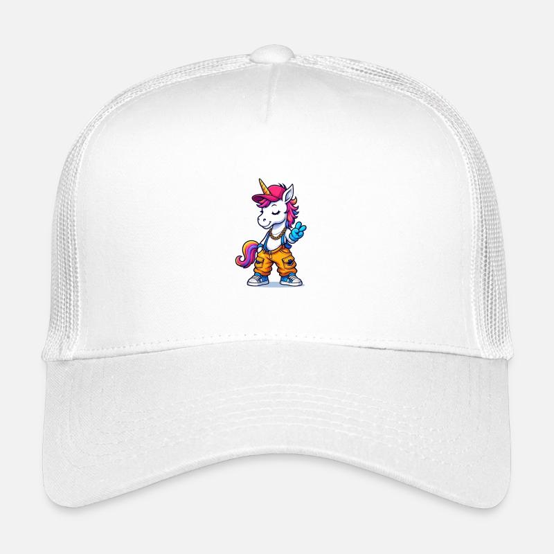 Artistic unicorn charm with urban style Kids’ Trucker Cap