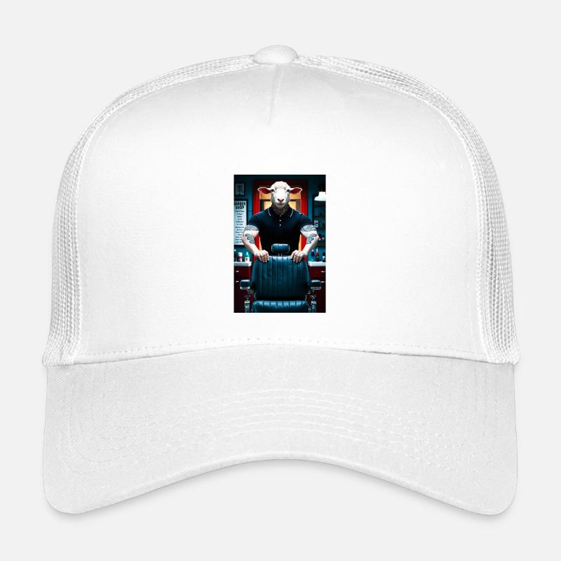 Humanoider Schaf Barbier - Kinder Trucker-Cap - Weiß