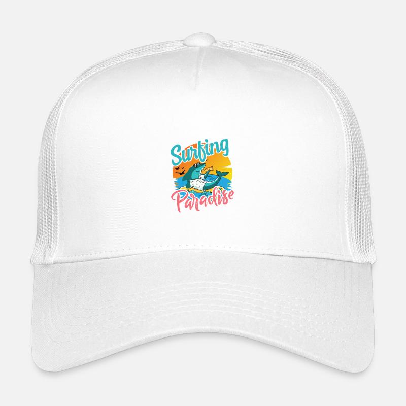 Motif de vacances Requin Surfeur Casquette trucker enfant