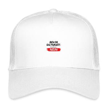 Attitude anti-positivité sans lettrage - Casquette trucker enfant - blanc - Devant