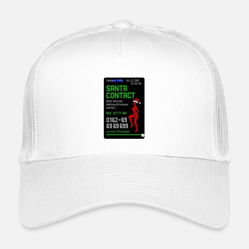 Weihnachtsmann Kontakt Witz Design - Kinder Trucker-Cap - Weiß