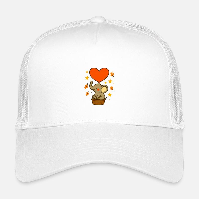 Kleiner_Elefant_am_fliegen - Kinder Trucker-Cap - Weiß