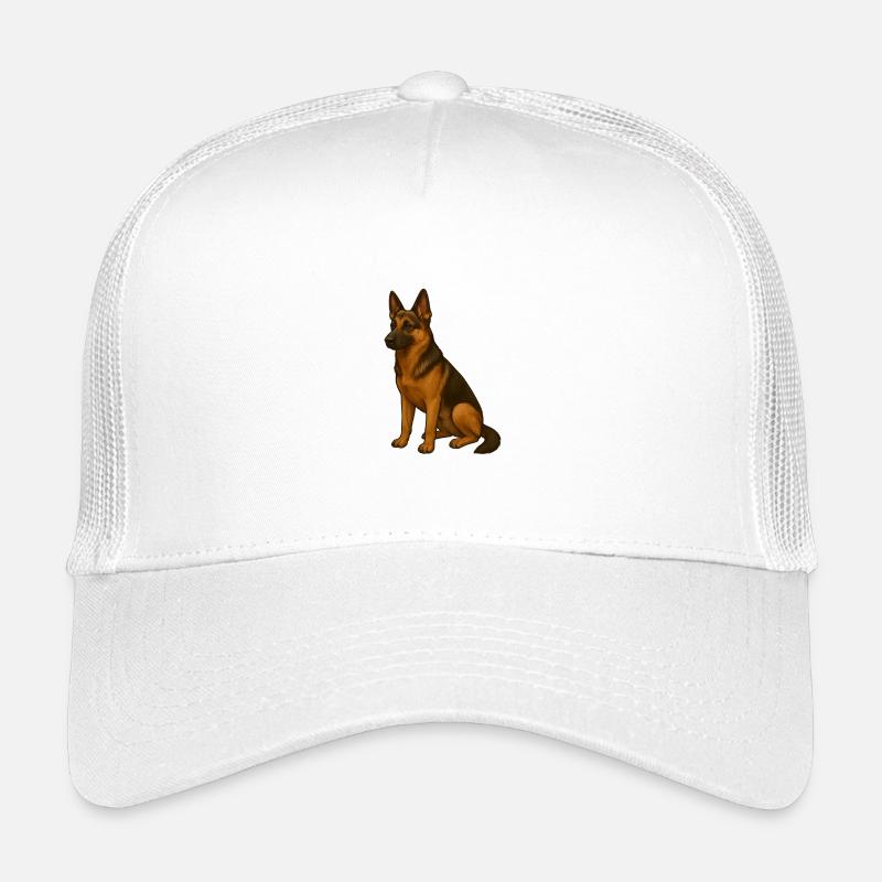 Eleganter Deutscher Schäferhund Druck - Kinder Trucker-Cap - Weiß