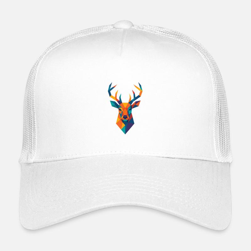 Deer Head | Deer Print / Print / Design - Kids’ Trucker Cap - white