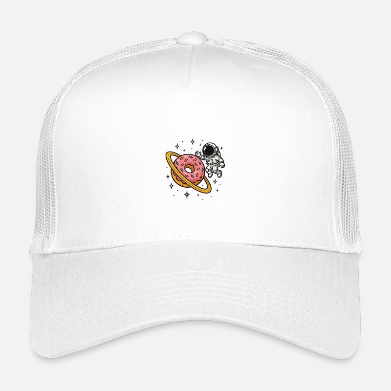 Weltraum-Astronaut mit Donut-Planet - Kinder Trucker-Cap - Weiß