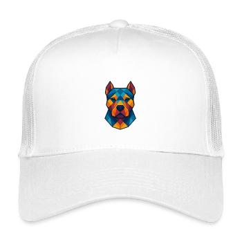 Dog | Dog Head Print / Print / Design - Kids’ Trucker Cap - white - Front