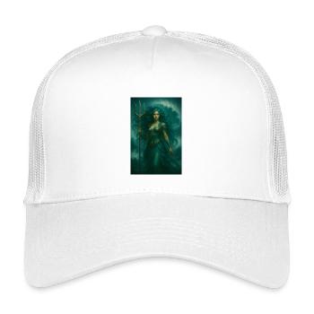 Göttin der Ozeane – Dreizack und Wellen - Kinder Trucker-Cap - Weiß - Vorne
