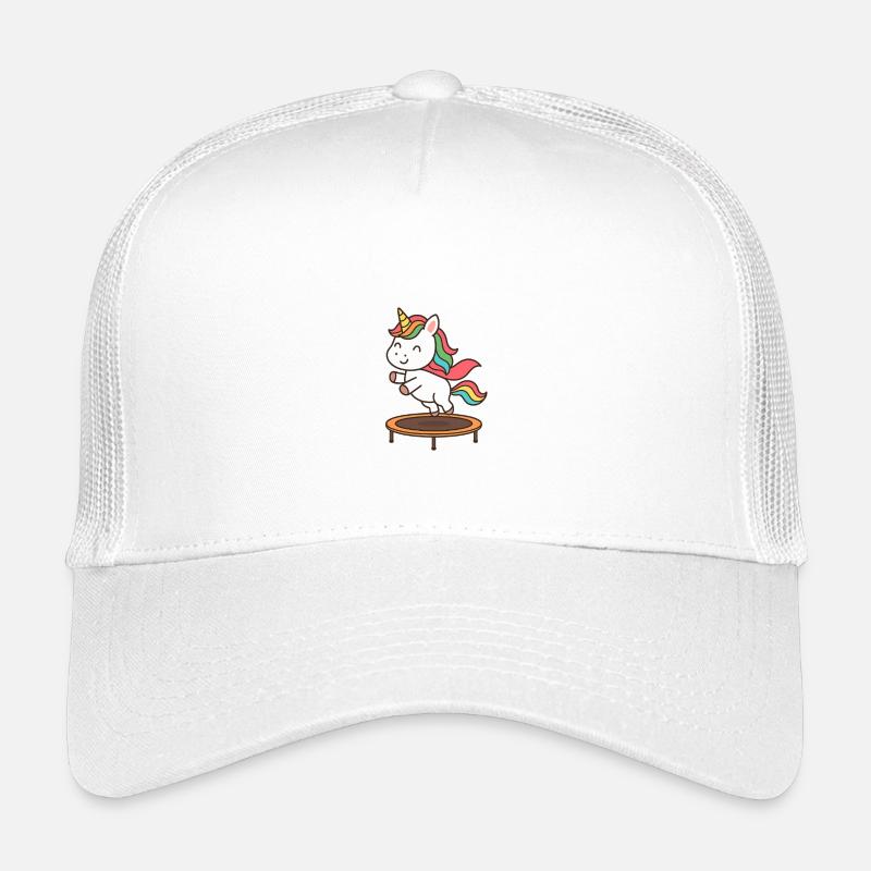 Trampolin Einhorn Sprungzauber - Kinder Trucker-Cap - Weiß