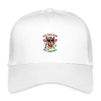 Vache avec des lunettes de soleil – Pas ton lait - Casquette trucker enfant - blanc - Devant