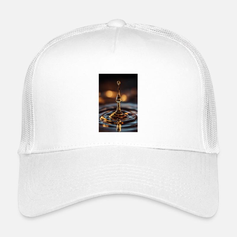 Goldener Wassertropfen-Spritzer - Kinder Trucker-Cap - Weiß