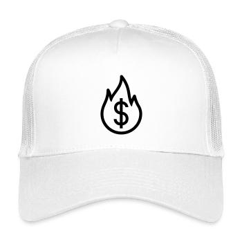 Burning Money - Kids’ Trucker Cap - white - Front