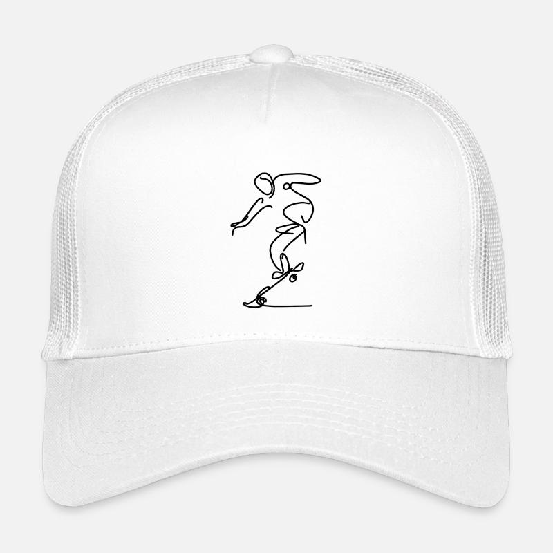 Skateboarder Skizze - Kinder Trucker-Cap - Weiß