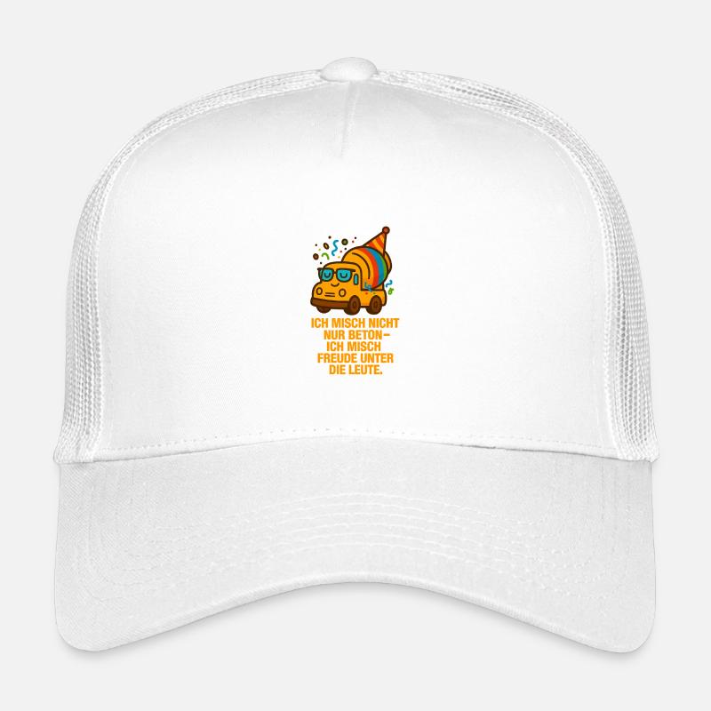 Ich_mische_nicht_nur_Beton_ich_mische_Freunde_u - Kinder Trucker-Cap - Weiß