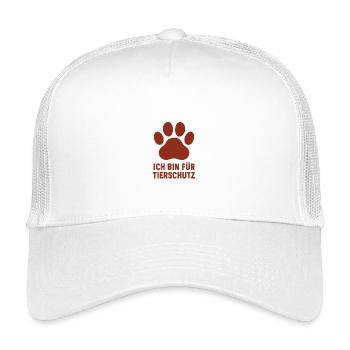 Pfotenlogo für Tierschutz Statement - Kinder Trucker-Cap - Weiß - Vorne