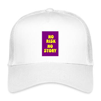 No Risk No Story – Vivez courageusement, soyez réaliste - Casquette trucker enfant - blanc - Devant