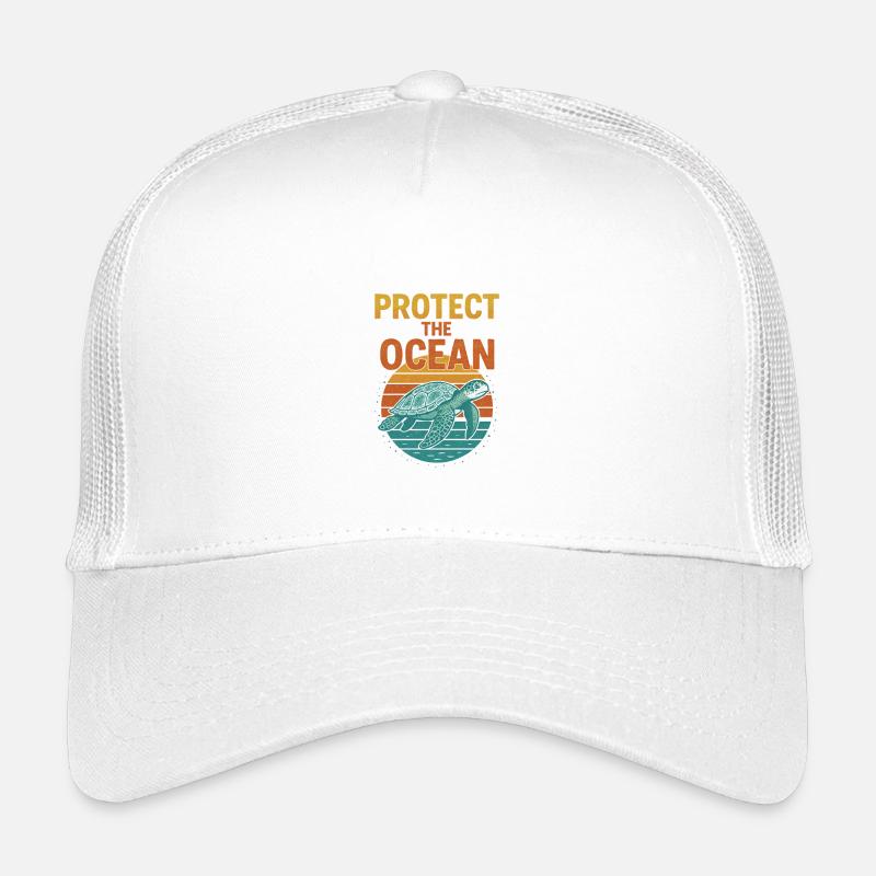 Schütze das Meer Schildkröte - Kinder Trucker-Cap - Weiß