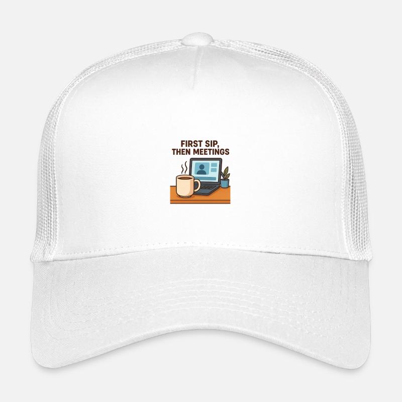 first sip then meetings Kinder Trucker-Cap