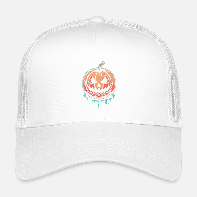 Citrouille néon graffiti Halloween Casquette trucker enfant