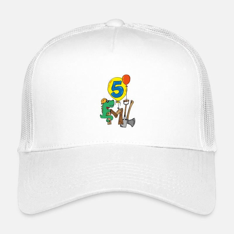 Emil Baustellenkroki feiert 5.Geburtstag  - Kinder Trucker-Cap - Weiß