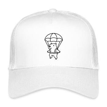 Capybara with parachute - Kids’ Trucker Cap - white - Front