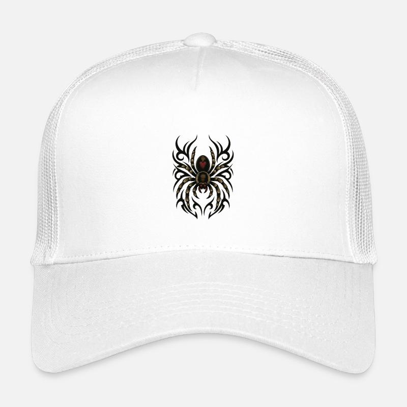 Fancy Tribal Spider - Kids’ Trucker Cap - white