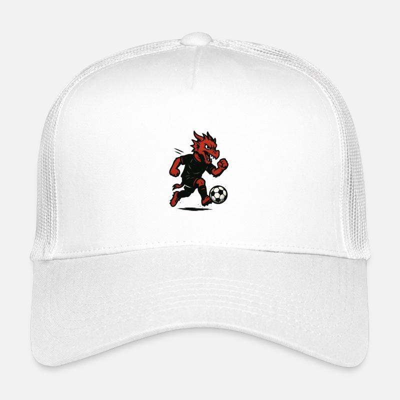 Red Devil Playing Football Kids’ Trucker Cap