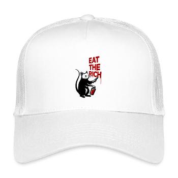 Protestkatze Graffiti Druck - Kinder Trucker-Cap - Weiß - Vorne