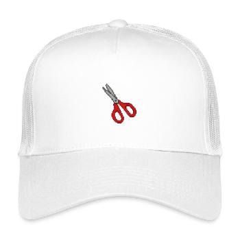 Schere Retro Rot - Kinder Trucker-Cap - Weiß - Vorne
